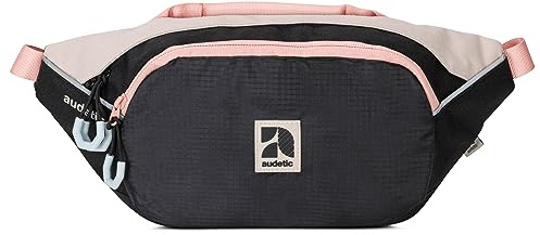 AUDETIC Bauchtasche Damen & Herren Schwarz Rosa - Drip - Gürteltasche für Sport Outdoor Stadt - Hüfttasche Stylisch für Festival - Crossbody Bag mit Gurt - Wasserabweisend