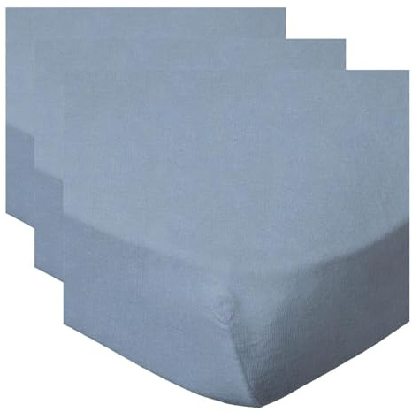 Babycalin Spannbettlaken, 100% Baumwolle, 60 x 120 cm (Packung mit 3)