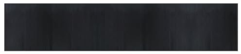 vidaXL Teppich, Bambusteppich Rechteckig, Bambusmatte rutschfest für Wohnzimmer, Läufer Küchenteppich Flurteppich, Modern, Schwarz 100x500cm Bambus