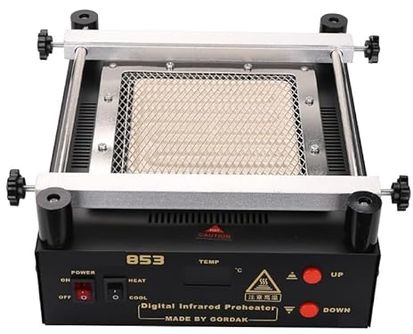 Soldering Hot Plate, Infrared IR Soldering Iron Pre-Heater Preheating Station Digital Infrarred Preheater for Preheat PCB Desoldering for Electronic Repair Lab, Rework Heater Lab