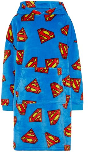 DC Comics Superman Sweat à Capuche Unisexe Surdimensionné - Pull Couverture pour Enfants avec Grande Poche Avant - 2-4 Ans: 104cm