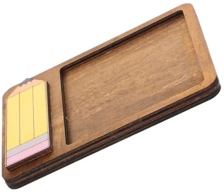 Garneck Notizblockhalter Aus Holz Notizpapierhalter Und Büroklammerhalter Für Schreibtisch Notizpapieretui Mit Ausreichendem Stauraum Notizblockbox Aus Holz Für Schreibtisch Rustikales des