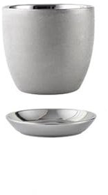 Wfxjyg2223 Macetas para Plantas- Maceta de cerámica de Estilo Lujoso con Bandeja, orquídea Phalaenopsis, Sala de Estar, Interior, Simple Jardineras(Silver,Grande)
