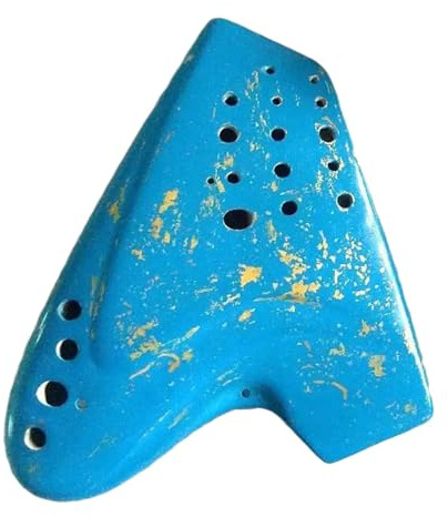 Okarina 16 Löcher Triple BC Ocarina Ocarina Of Time Professionelle Musikinstrumente Mit Zubehör(Blue)