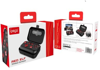Wireless Gamepad Controller, Bluetooth Compatible, for Android/iOS/Nintendo Switch, Black/Red