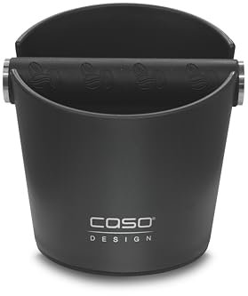 CASO CoffeeCollect - Abklopfbehälter für Siebträger, Knock Box für Kaffeesatz, Kaffeeprütt, Abschlagbehälter für Siebträgermaschinen, Barista Zubehör, geräuschgedämpftes Abklopfen