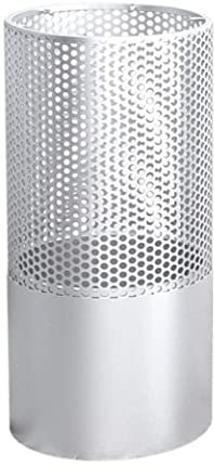 Metal Umbrella Stand with Hooks for Front Door & Outdoor Hallway Modern Hollowed out Design (D silver 58cm)