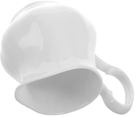 FONDOTIN Pichet à Lait Porcelaine Blanc Pichet à Mousse De Lait Cappuccino Latte Art Pot à Saucière à Sauce