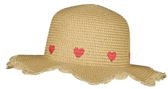 Sterntaler Strohhut Herzen Solhatt, ockra, 49 unisex barn