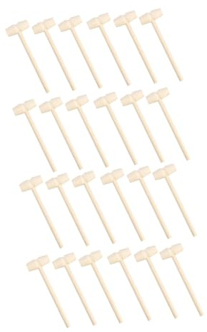 Toyvian 24 Kleiner Holzhämmer als Schlagspielzeug für Babys | Klopfspielzeug für Frühe Entwicklung, Glatte Oberfläche, Unterstützt Muskelentwicklung