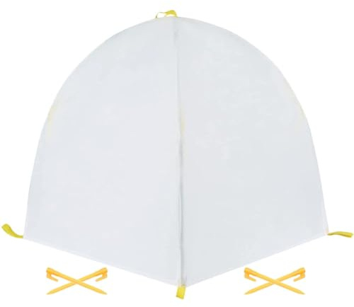 Toddmomy Housse Protection Plantes Hiver Non Tissé Respirant avec Armature Protection Gel Oiseaux et Soleil pour Arbustes et Plantes Extérieures Moyenne
