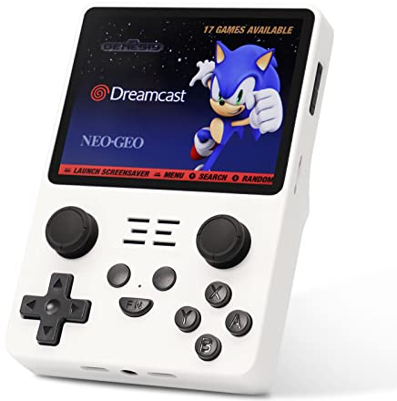 Für RG353V Retro Handheld Spielekonsole – Dual-System Android 11 & Linux, 3,5 IPS Display, 16G+64G SD Karte, 2.4G/5G WLAN, Bluetooth 4.2, 3200mAh Akku, unterstützt über 30000 Retro-Spiele - Weiß