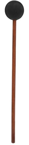 Veemoon Whale Singing Gong Mallet Small Black Silicone Ball Friction Mallet Long Wooden Handle for Meditation Yoga Gong Musical Instrument Accessory