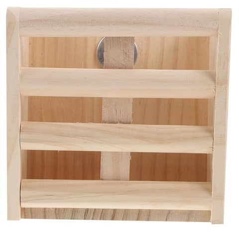 Tofficu Cage pour Lapin et Cobaye Bois Mangeoire à Foin avec Design Barrière Anti-gaspillage Support Alimentaire Sécurisé pour Petits Animaux