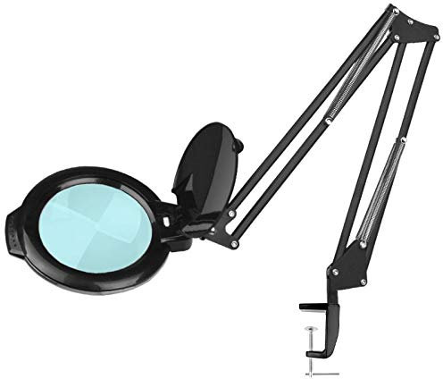 Lupenleuchte Arbeitsplatzlampe Kosmetiklampe LED MOONLIGHT 8013/6 BLACK