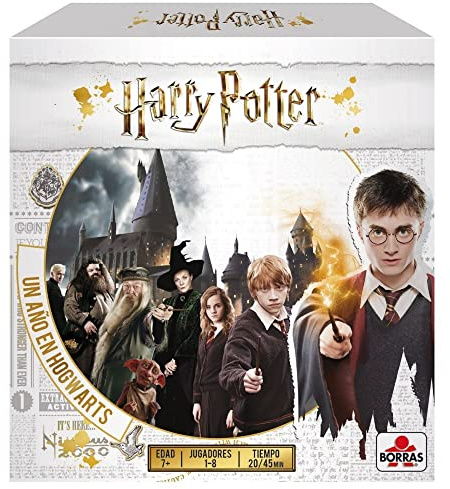 Borras - Harry Potter Brettspiel EIN Jahr in Hogwarts. 4 Verschiedene Spielmodi. Empfohlen für Fans der Saga und ab 7 Jahren (18357)
