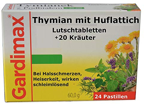 Lutschtabletten 36 St. Thymian, Huflattich plus 20 Kräuter, schleimlösend, Erkältung, trockener Husten, hustensaft hustenstiller hustenlöser reizhusten trocken