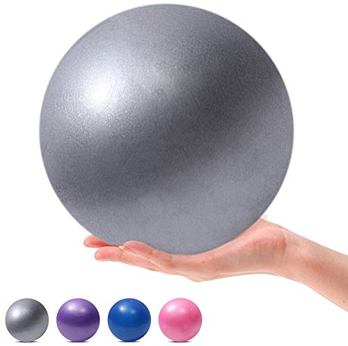 MOMPLUS 22,9 cm große Mini-Yoga-Bälle für Zuhause, Stabilität, Squishy-Training, Physiotherapie, verbessert das Gleichgewicht mit aufblasbarem Strohhalm
