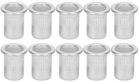 ViaGasaFamido 200Pcs Rivetto Dado, Accessori per interruttori per ascensori elettromeccanici Professionali, Dado Inserto filettato in Alluminio Rivetto Dado Accessorio di Fissaggio M8