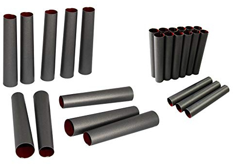 rukauf Schaumrollen-Formen Set 15 Stück klein (8 cm x 1,3cm) + 10 Stück 11,3cm Antihaft-beschichtet Teflon Traditionelle Backform Schillerlockenform Gerade Röhrchen Spritztüllen Sahnerollen
