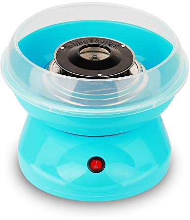 Machine à barbe à papa, machine à barbe à papa de qualité supérieure, 500 W, style rétro, 25 cm x 27 cm (bleu clair)