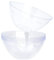 STACKABLES Paquete de 5 cuencos grandes de plástico para servir de 99 onzas | Ensaladera | Juego de cuencos de fiesta ~ Cuenco reutilizable transparente de 9.5 pulgadas