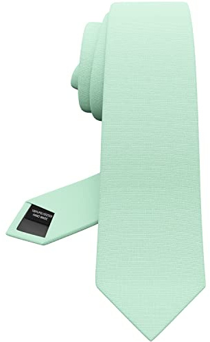 Bow Tie House Premium Herren Krawatte in breiter Ausführung aus Gabardine-Matt-Material für klassische Halsbinden bei Anzügen (77 Minze, Breit - 8,5 cm)