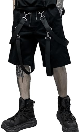 XYXIONGMAO Men's Shorts Techwear Sweatpants Slacks Hip Hop Streetwear Jogger Tactical Cargo Pants Overalls