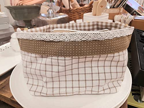Nuvole di Stoffa Cestino per Pane e grissini in Cotone 20x15 cm