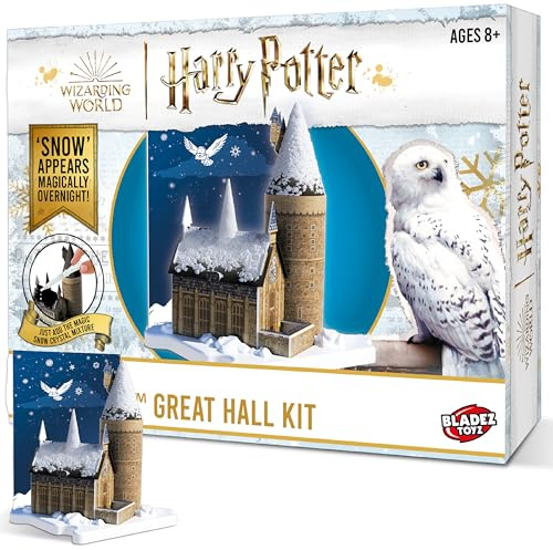 Harry Potter Make Your Own Magic Snow Hogwarts Great Hall Kit, Ages 8+ | Build Your Own wizarding castle craft kit for kids, crystal formula, officially licensed, Creative Maker Kitz by Bladez Toyz