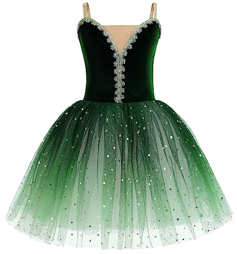 Odizli Ballettkleidung Mädchen Kinder Spitze Gestickt Glitter Tutu Tanzkleid Ballettkleid