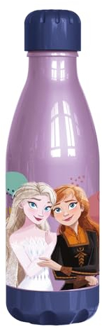 p:os Bottiglia d'acqua P os Frozen 35721 in acciaio inossidabile per bambini e adulti, ca. 560 ml, a doppia parete, tenuta stagna, adatta bevande gassate (il design può variare)