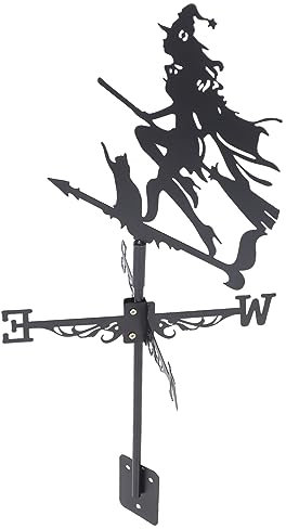 NOLITOY Veleta Diseño Original de Hierro para Techo Indicador de del Viento Estable y Resistente al Desgaste para Ambientación de Halloween Exterior