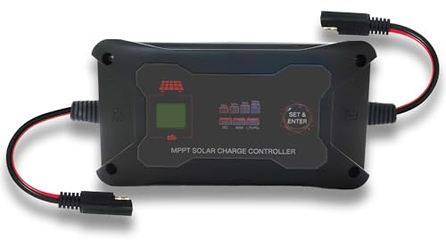 SolaMr 20A MPPT Solar Laderegler 12V/24V Smart Portable Solar Panel Controller Solarregler mit LCD Display und LED für GEL/AGM/Blei-Säure und LiFePO4 Batterie-M2420P