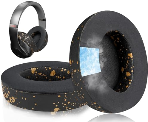 SoloWIT® Kühlgel Ersatzpolster Ersatz Ohrpolster für Beats Studio 2 & Studio 3 kabelgebundene & drahtlose Kopfhörer, Polster mit hochdichtem Lärmschutzschaum