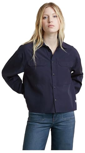 G-Star Femme Chemise Cropped Pocket, Bleu (osaka blue D25242-4304-3873), L