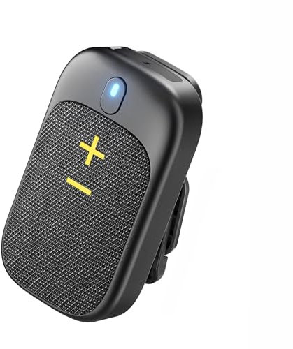 Nulaxy Enceinte Bluetooth étanche et portable, magnétique à clipser, jusqu'à 10 heures d'autonomie, haut-parleur à clip avec microphone, design léger et confortable pour un style de vie actif