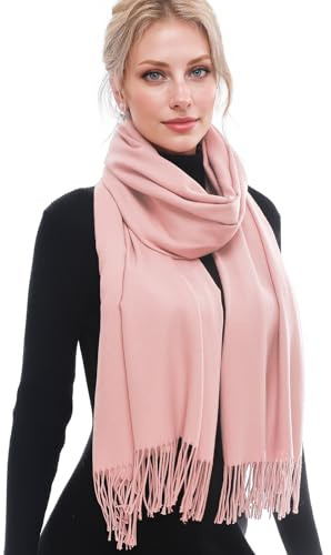 PIOYMEYA Damhalsduk vintersjal scarf pashmina-sjal elegant dam ceremoni, Rosa baby, L