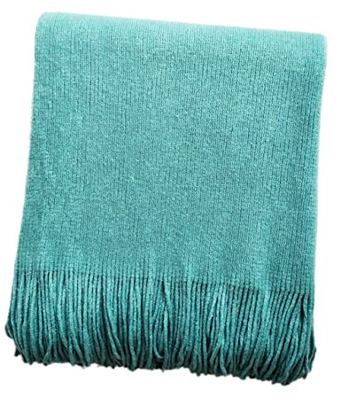 SEWOART Strickdecke Im Nordischen Stil Für Sofa Und Wohnzimmer Einfarbige Sofadecke Mit Fransen Bequeme Decke Im Winter Und Sommer