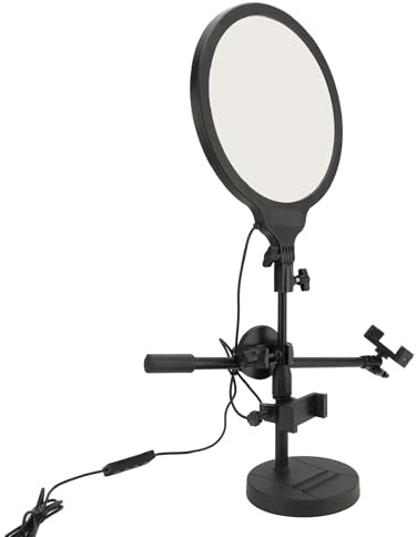 Luce LED Circolare per Selfie a 3 Temperature di luminosità Regolabile con Supporto, Compatibile con Tablet, Perfetta per Streaming Live, Registrazione Video