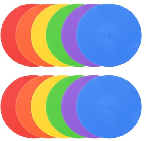 PATIKIL 12 Pcs Marcadores de Piso de 9 Pulgadas Puntos de Poli Multicolor