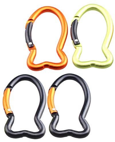 Yardwe 4stücke Fischkarabiner Kletterschnalle Hängeschnalle Fischförmiger Karabiner Outdoor-karabiner Mit Verschluss Kleine Für Camping Wandern Reisen