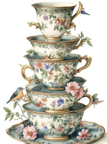 Malen Nach Zahlen Tasse Malen Nach Zahlen Erwachsene ohne Rahmen Blume Paint by Numbers Mit 3 - Pinseln und Acrylfarbe Kreativ Set für Erwachsene Anfänger, Home Haus Deko Geschenke 70x95cm -y12E