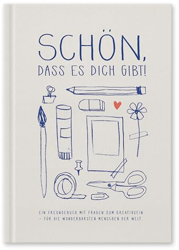 Eine der Guten Gästebuch zum Geburtstag mit Fragen zum Ausfüllen, Creme | Witziges Freundebuch für Erwachsene, 5 Vorlagen im Wechsel für bis zu 87 Gäste, Hardcover mit Fadenbindung, 17x24 cm
