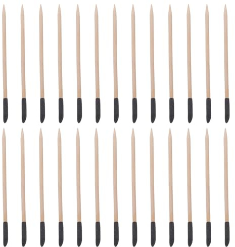 LALADEFIEE 100 pezzi Bastoncini Arancio in Legno Doppia Faccia per Unghie Strumenti Nail Art DIY Levigatura Dettagliata Spingi Cuticole Delicato e Versatile per Uso Professionale e Domestico