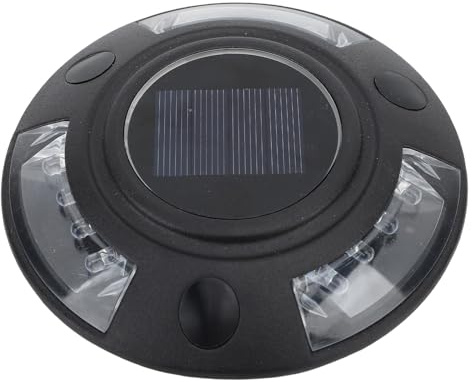 CHICIRIS Luz Solar para Carretera, Aleación de Aluminio IP68, Impermeable, con Energía Solar, Marcador de Camino LED con Sensor de Control Automático de Luz, para Camino de Entrada de (blanca)