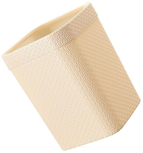 OATIPHO Poubelle de Table, Corbeille à Papier de Bureau, Plastique, Kaki, Grosse Capacité, Ouverture Inclinée, Doublure et Coque Séparables, pour Tables de Maquillage et Plans de Travail