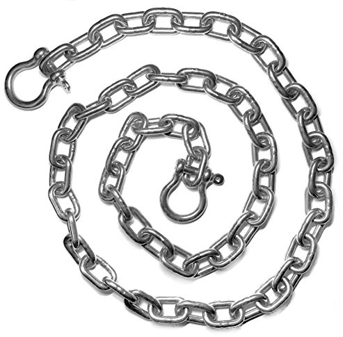 Stainless Steel 316 Anchor Chain 8mm By 1.83m Long with Bow Shackles