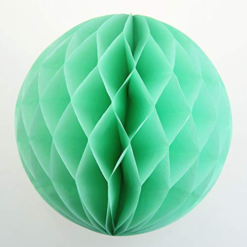 10 Wabenball 10cm Set ( mintgrün / mint 513 ) // Waben Ball Honeycomb Papier Hänge Deko Laternen Dekoration Bälle Pompons PomPom Party Hochzeit Raumdeko