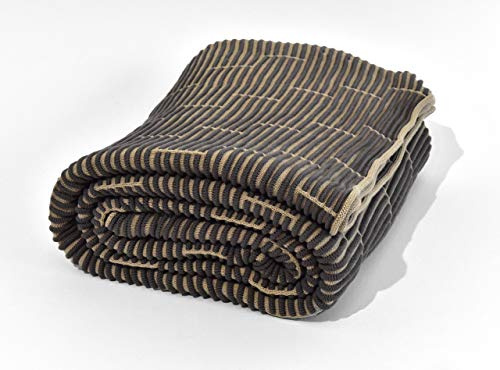 nielsen HOME Wohndecke Kim gestrickt, 150x200 cm, Antik Grau/Sand, 100% Baumwolle, Strick, Ökotex, Strickdecke, gemütliche modische Elegante Decke